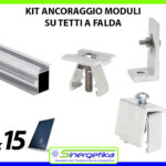 Kit Struttura di Ancoraggio x 15 Moduli FV su Tetto a Falda