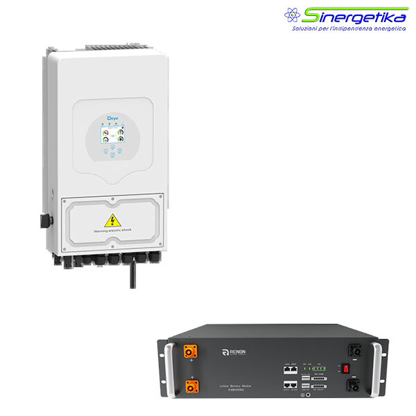 Sistema di Accumulo Deye-Renon Inverter Deye Accumulo Litio Renon