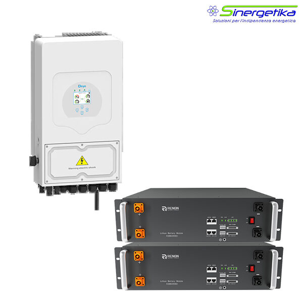 Sistema di Accumulo Deye-Renon Inverter Deye Accumulo Litio Renon