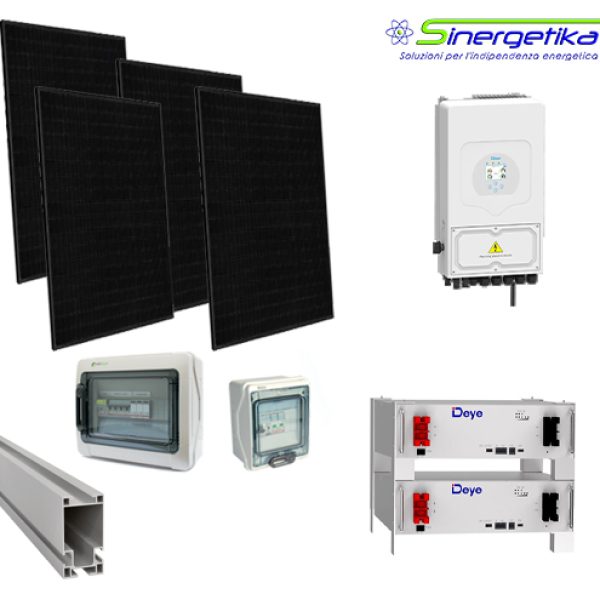 Kit Fotovoltaico On Grid con Inverter e Accumulo DEYE